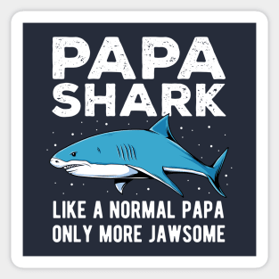 Papa Shark Only More Jawsome Fathers Day Gift Sticker